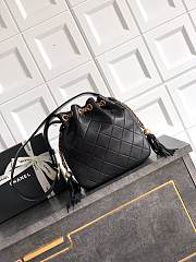 Colestore Chanel 25A Vintage Drawstring Bag Black - 5