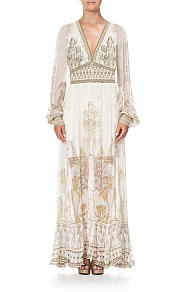Colestore Camilla Women's Shirred Silk Maxi Dress  - 1