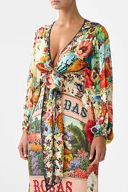 Colestore Camilla Blouson Sleeve Bias Dress Aromatic Amor - 5