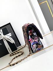 Colestore Chanel Multicolor CC Logo Sequin Flap Bag 15.5x25.5x6.5cm - 5