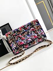 Colestore Chanel Multicolor CC Logo Sequin Flap Bag 15.5x25.5x6.5cm - 2