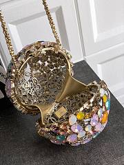 Colestore Chanel Sphere Minaudiere   Gold-Tone Metal & Strass 13x13x13cm - 4