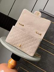 Colestore Chanel Vintage Beige Flap Bag with White Embroidery 26cm - 2