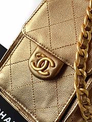 Colestore Chanel 25 Mini Handbag Metallic Grained Calfskin & Gold-Tone Metal Dark Gold 20x 22x12.5cm - 5