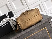 Colestore Chanel 25 Mini Handbag Metallic Grained Calfskin & Gold-Tone Metal Dark Gold 20x 22x12.5cm - 4