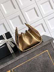 Colestore Chanel 25 Mini Handbag Metallic Grained Calfskin & Gold-Tone Metal Dark Gold 20x 22x12.5cm - 3