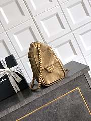 Colestore Chanel 25 Mini Handbag Metallic Grained Calfskin & Gold-Tone Metal Dark Gold 20x 22x12.5cm - 2