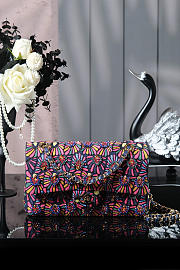 Colestore Chanel 2.55 Mixed Fibers Embroidery and Strass Multicolor Gold-Tone Metal 15.5 x 25.5 x 6.5 cm - 1