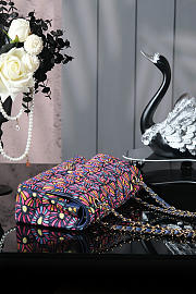 Colestore Chanel 2.55 Mixed Fibers Embroidery and Strass Multicolor Gold-Tone Metal 15.5 x 25.5 x 6.5 cm - 6