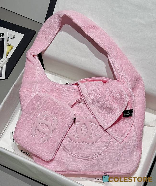 Colestore Chanel Coco Beach 25 Beachwear Set Cotton Pink 45x60x20cm  - 1
