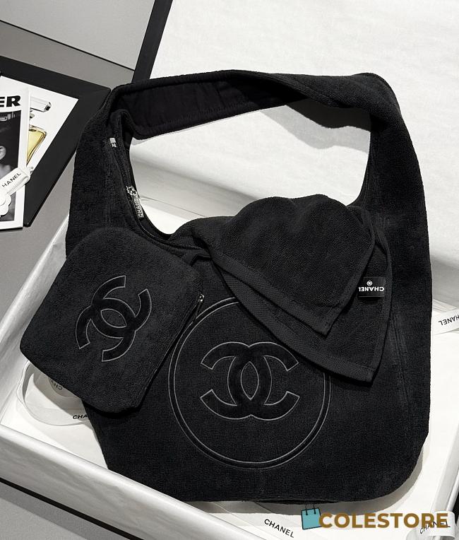 Colestore Chanel Coco Beach 25 Beachwear Set Cotton Black 45x60x20cm  - 1