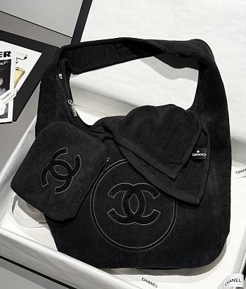 Colestore Chanel Coco Beach 25 Beachwear Set Cotton Black 45x60x20cm 