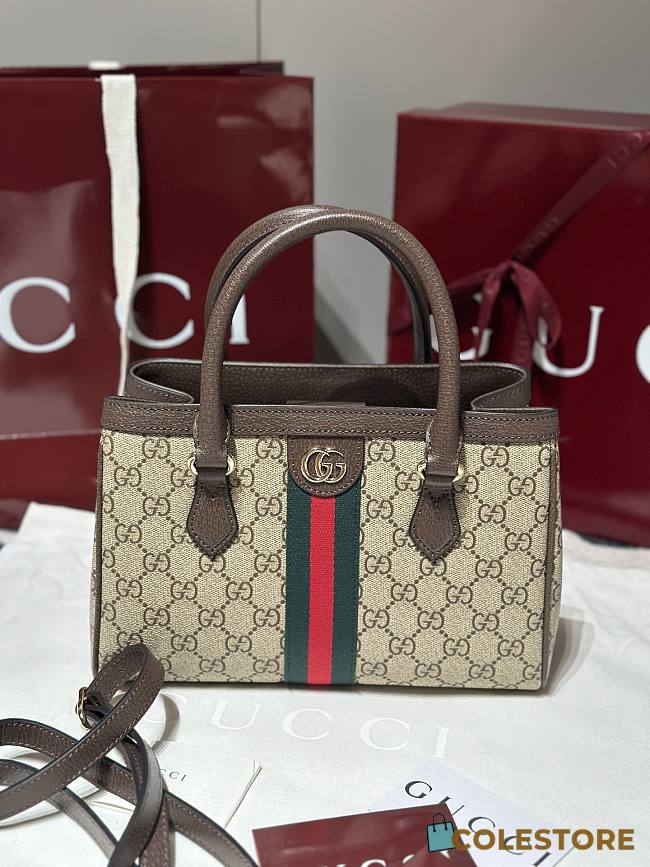 Colestore Gucci Ophidia Small Tote Bag 25.5x18x10.5cm - 1