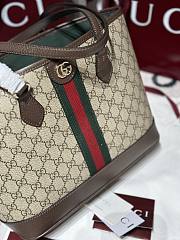 Colestore Gucci Ophidia Medium Tote Bag Beige and Brown 31x24x13cm - 6