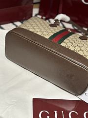 Colestore Gucci Ophidia Medium Tote Bag Beige and Brown 31x24x13cm - 4