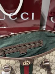 Colestore Gucci Ophidia Medium Tote Bag Beige and Brown 31x24x13cm - 3