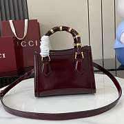 Colestore Gucci Diana Small Tote Bag in Rosso Ancora Red Leather 20x16x10cm - 3