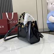 Colestore Gucci Diana Small Tote Bag in Black Leather 20x16x10cm - 6