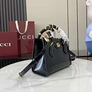 Colestore Gucci Diana Small Tote Bag in Black Leather 20x16x10cm - 4