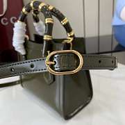 Colestore Gucci Diana Small Tote Bag in Rosso Ancora Forest Green Leather 20x16x10cm - 2
