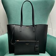 Colestore YSL Saint Laurent Calfskin Large Shopping Tote Black 35x13x28cm - 1