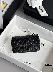 Colestore Chanel 25A Ultra Mini Pearl Heart CF Charm Bag Black 8x12.5x5cm - 3