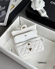 Colestore Chanel 25A Ultra Mini Pearl Heart CF Charm Bag White 8x12.5x5cm - 2