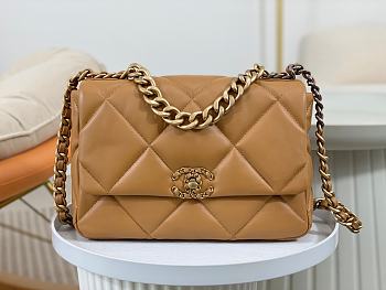 Colestore Chanel AS1161 Tofu Bag Medium Brown 30x10x20cm