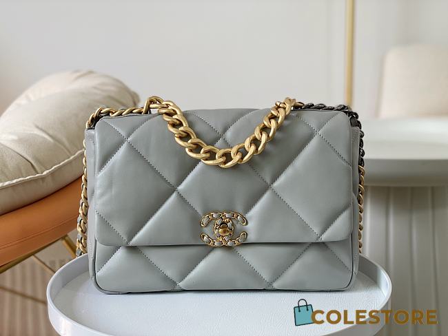 Colestore Chanel AS1161 Tofu Bag Medium Gray 30x10x20cm - 1