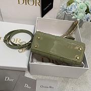 Colestore Dior Patent Cannage Mini Lady Dior Green 17cm - 4