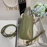 Colestore Dior Patent Cannage Mini Lady Dior Green 17cm - 3