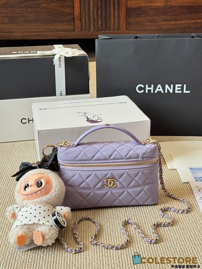 Colestore Chanel Vanity Case Purple 17x11 cm - 1