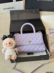 Colestore Chanel Coco Handle in Purple 23x16cm - 5