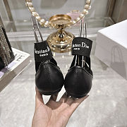 Colestore Dior Shade Ballet Flat Black Satin and Elastic Straps - 5
