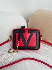Colestore Valentino Garavani Viva Superstar Nappa Leather Crossbody Bag Red Black 20x15x5cm - 1