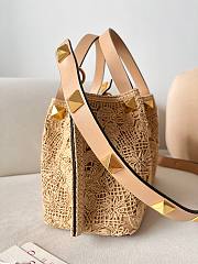 Colestore Valentino Garavani Medium lace-effect Raffia Tote Bag 35x25x17cm - 6