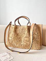Colestore Valentino Garavani Medium lace-effect Raffia Tote Bag 35x25x17cm - 4