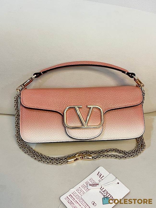 Colestore Valentino Garavani Locò Small Shoulder Bag Washed Pink Gradient  27×13×6cm - 1