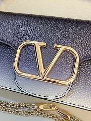Colestore Valentino Garavani Locò Small Shoulder Bag Washed Blue Gradient 27×13×6cm - 4