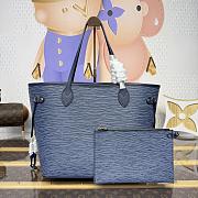 Colestore Louis Vuitton Neverfull MM Epi Leather Denim Blue 31x14x28cm - 1