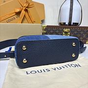 Colestore Louis Vuitton Capucines Mini Denim Patchwork Calf Leather Blue Navy 21x14x8cm - 6