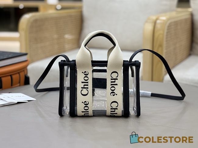 Colestore Chloé Mini Woody Tote Bag In Jelly Black 20x14x6cm - 1