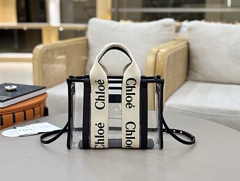 Colestore Chloé Medium Woody Tote Bag In Jelly Black 26x20x8cm