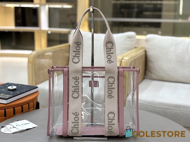 Colestore Chloé Large Woody Tote Bag In Jelly Blushy Beige 37x26x12cm - 1
