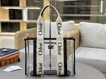 Colestore Chloé Large Woody Tote Bag In Jelly Black 37x26x12cm