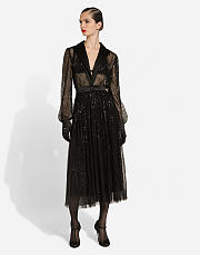 Colestore Dolce & Gabbana Sequin-Embellished Midi Dress Black  - 6