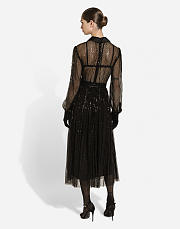 Colestore Dolce & Gabbana Sequin-Embellished Midi Dress Black  - 5