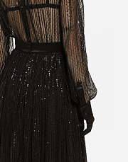 Colestore Dolce & Gabbana Sequin-Embellished Midi Dress Black  - 4