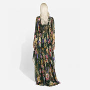 Colestore Dolce & Gabbana Floral-print Silk Maxi Dress Green  - 3