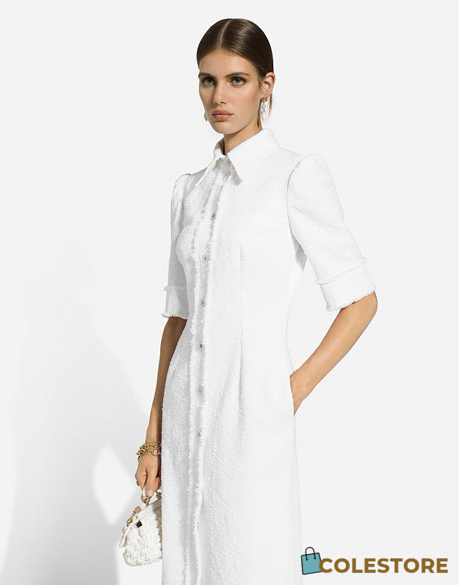 Colestore Dolce & Gabbana Cotton Raschel Tweed Calf-length Dress - 1